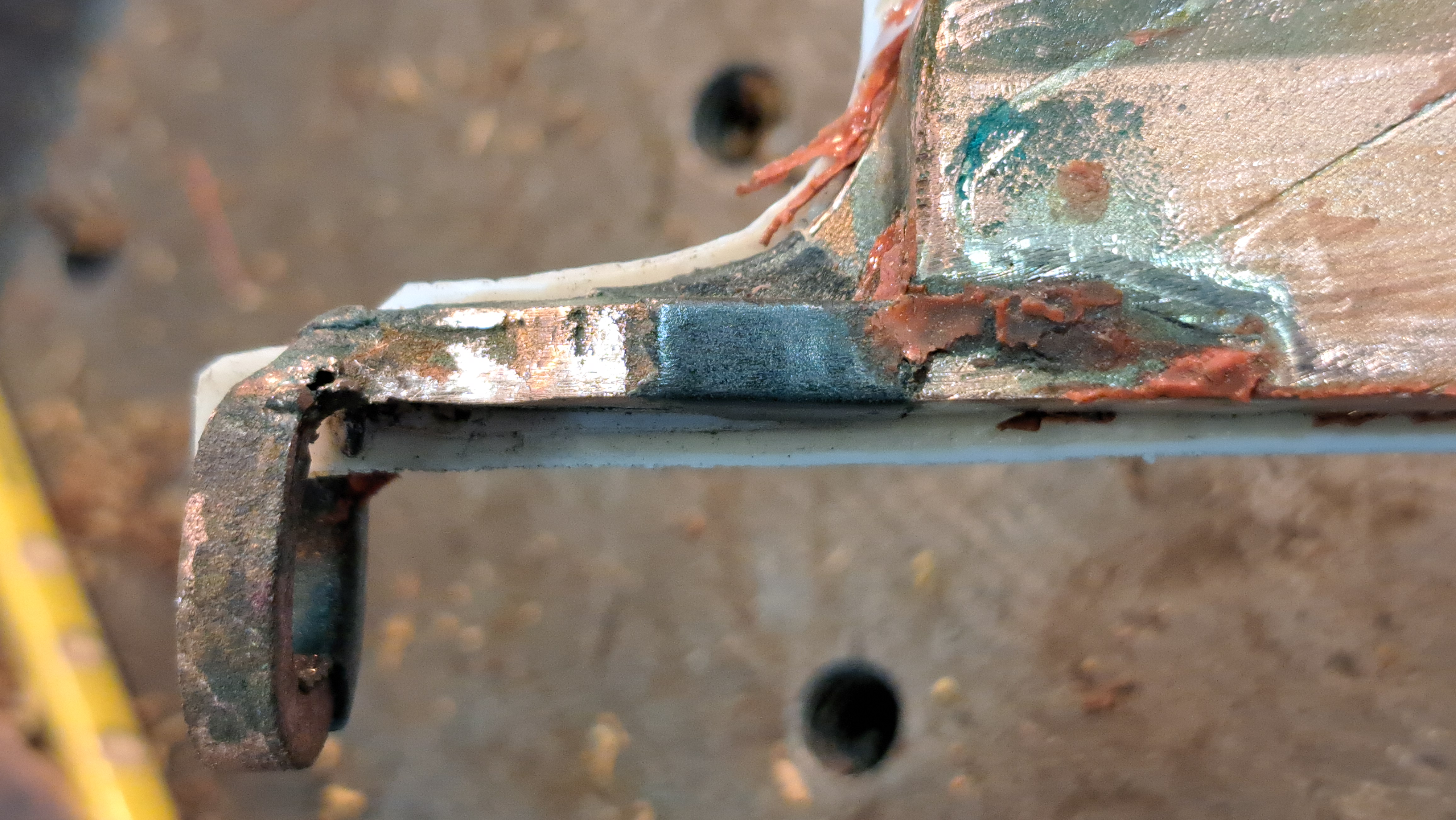 Teflon cut too short in failed induction coil head